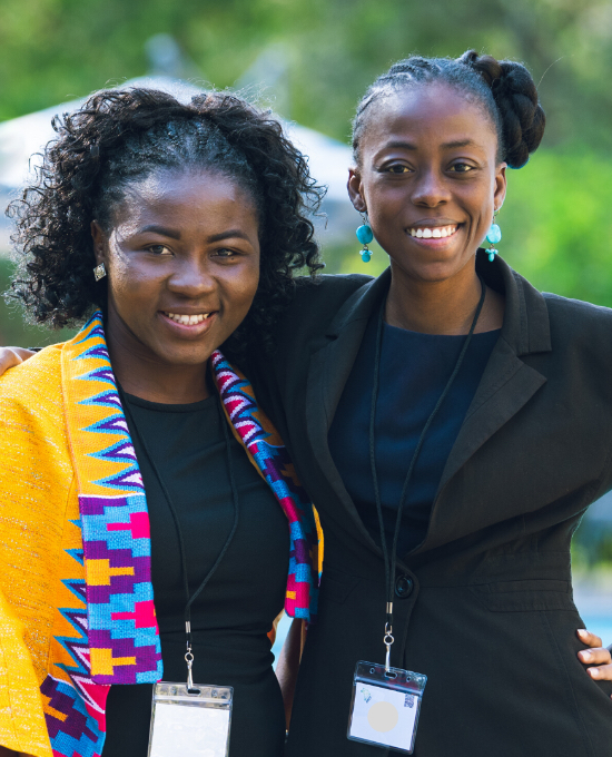 African women entrepreneurs smiling